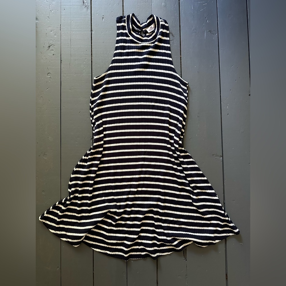 Hollister Navy Striped Sleeveless Dress